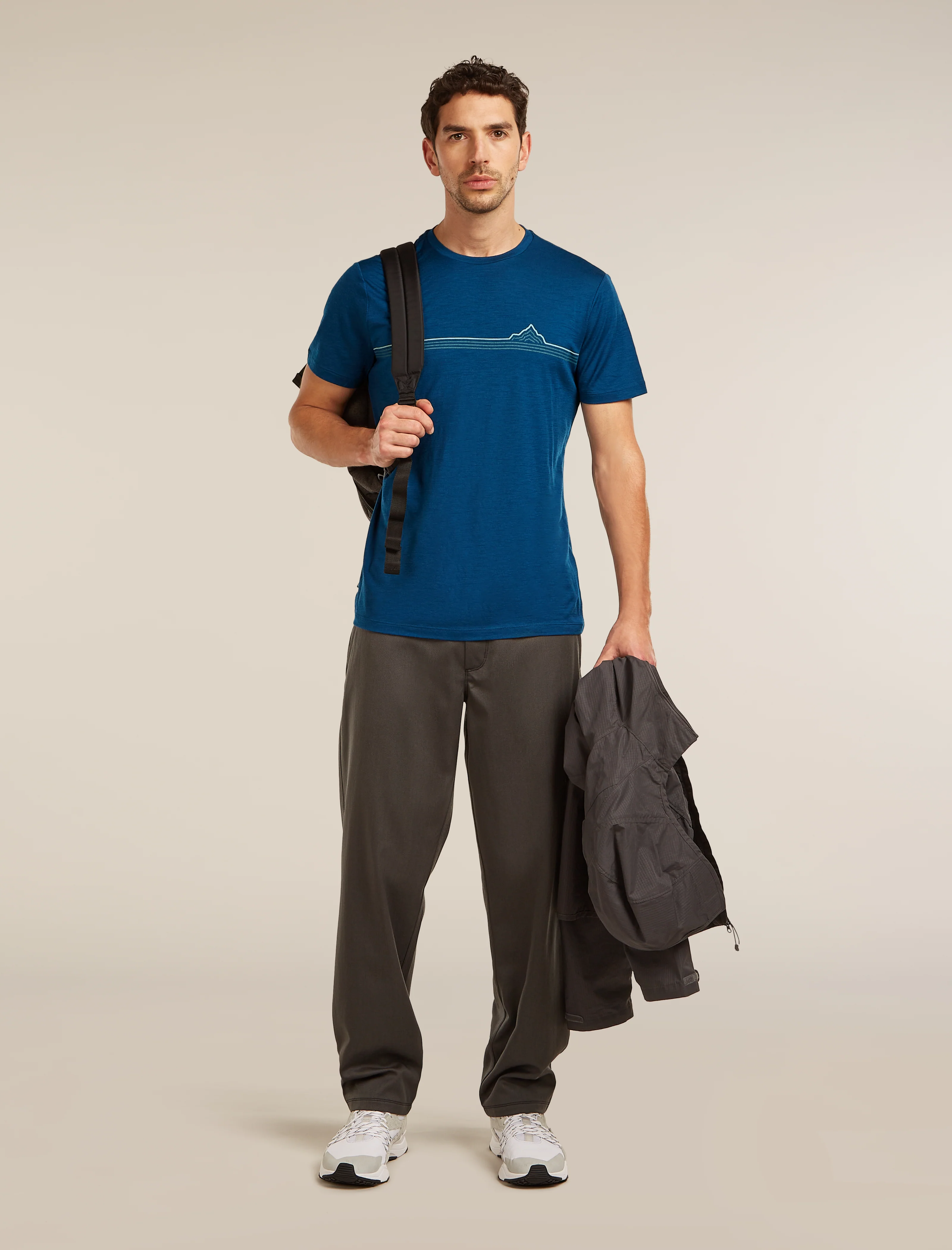 Men's Merino 150 Tech Lite Short Sleeve Tee Range Stripes - Image 4