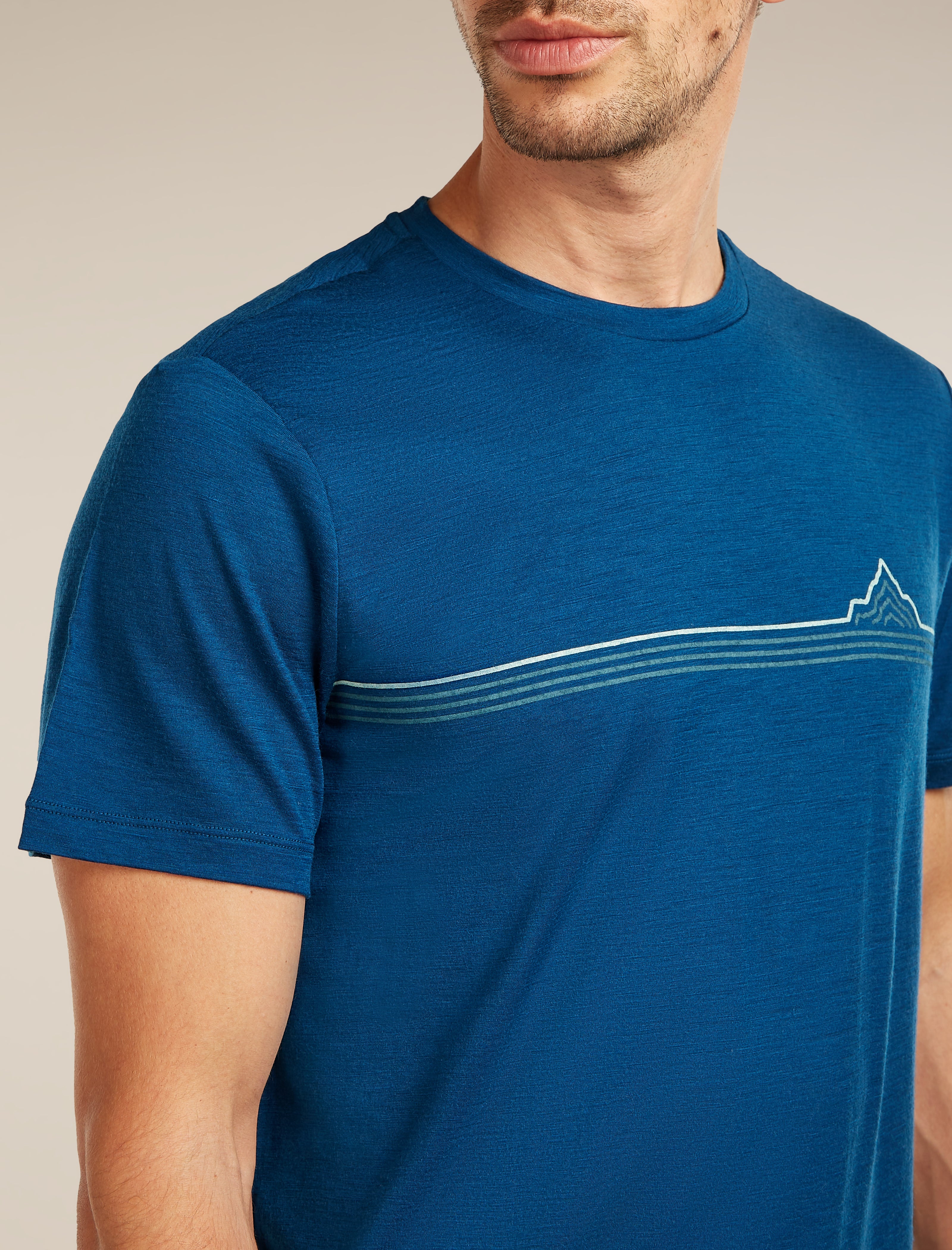 Men's Merino 150 Tech Lite Short Sleeve Tee Range Stripes - Image 5