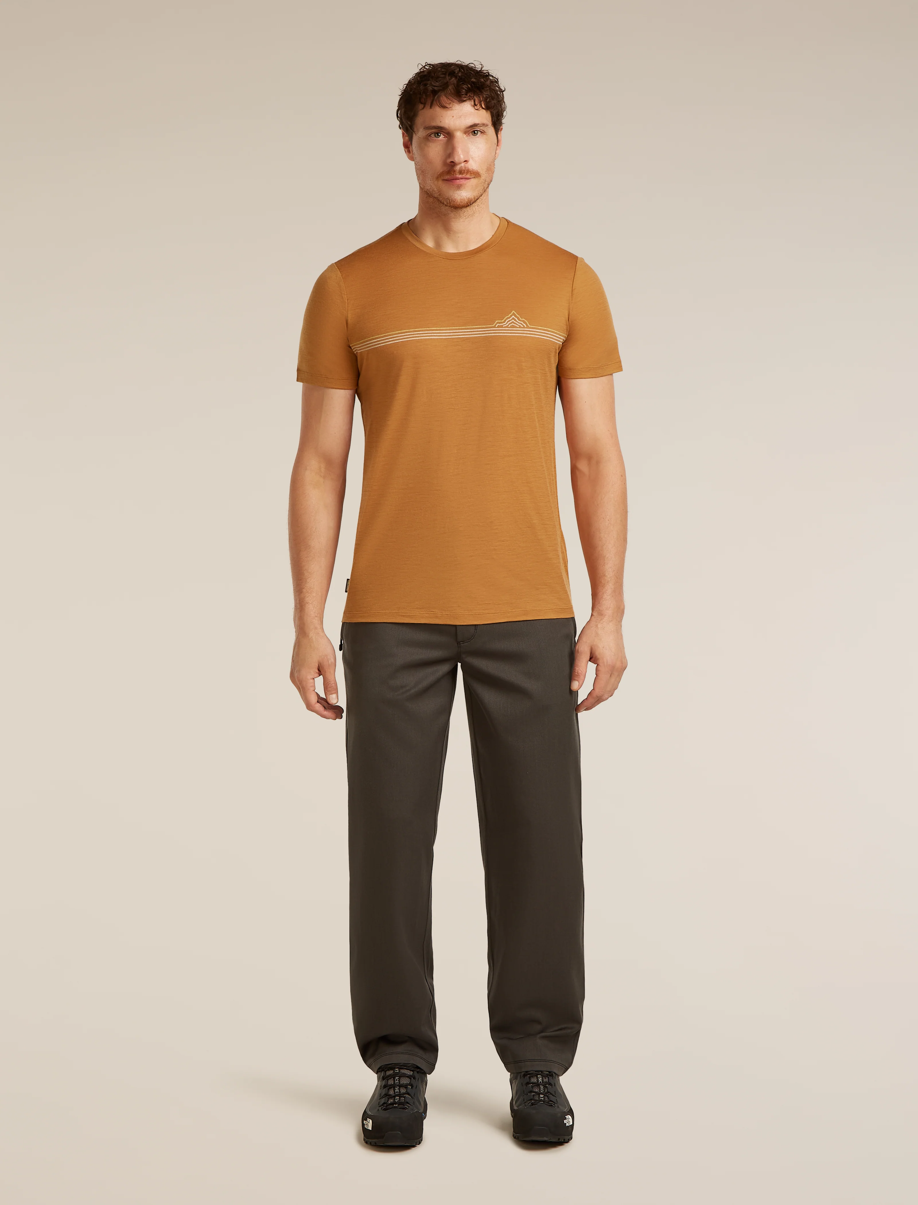 Men's Merino 150 Tech Lite Short Sleeve Tee Range Stripes - Image 3