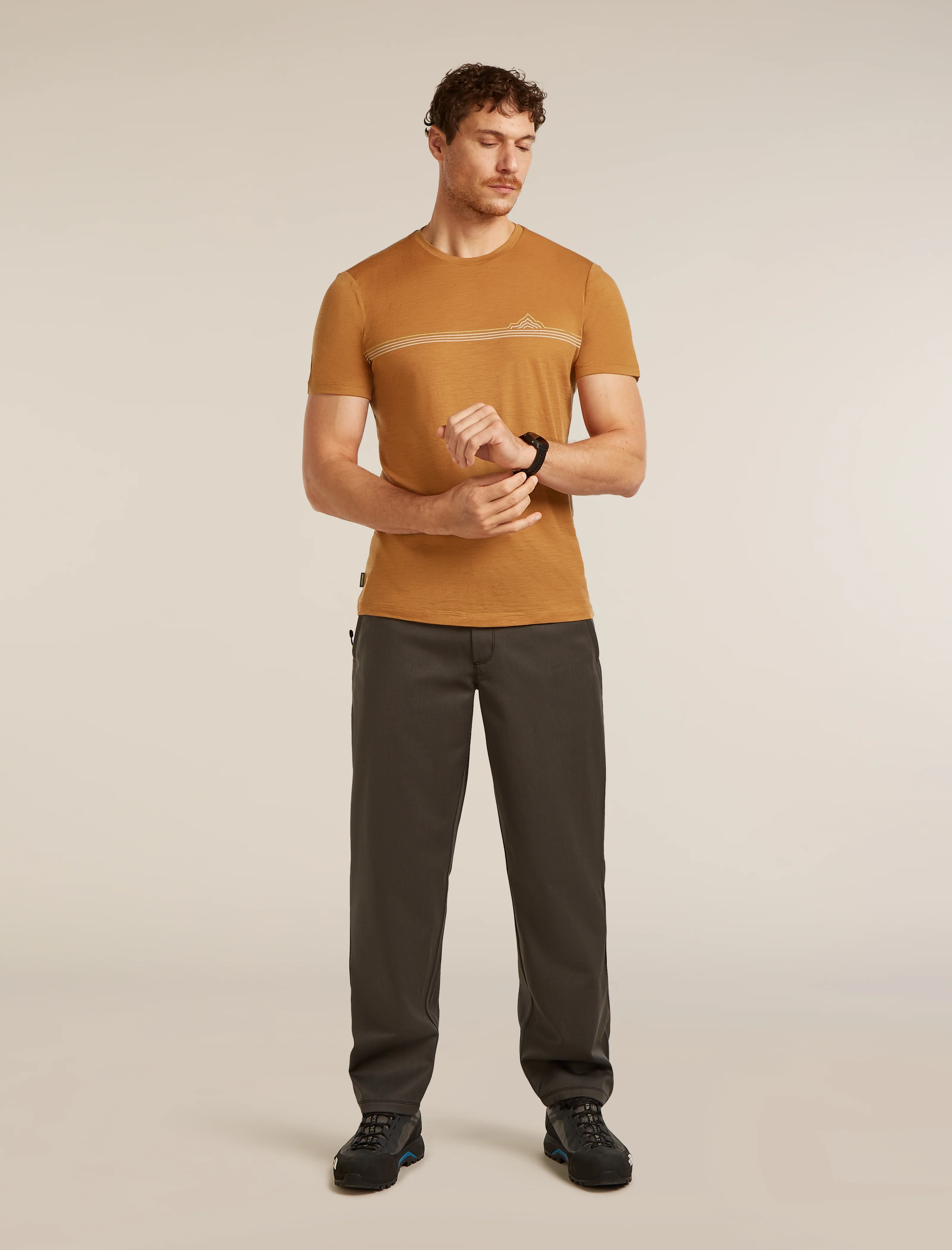 Men's Merino 150 Tech Lite Short Sleeve Tee Range Stripes - Image 4