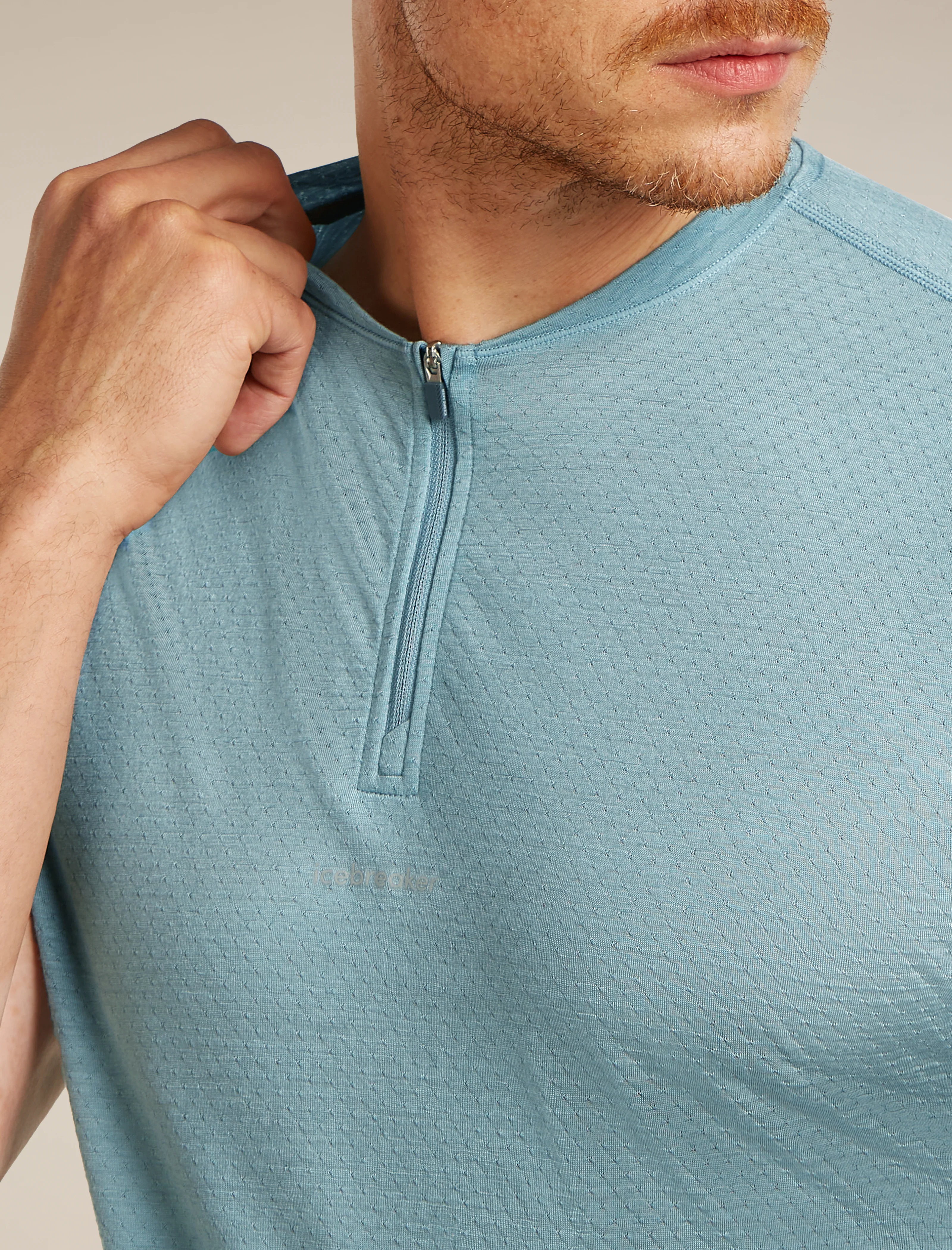Men's Merino Blend 125 Cool-Lite™ Speed Short Sleeve Quarter Zip - Image 8