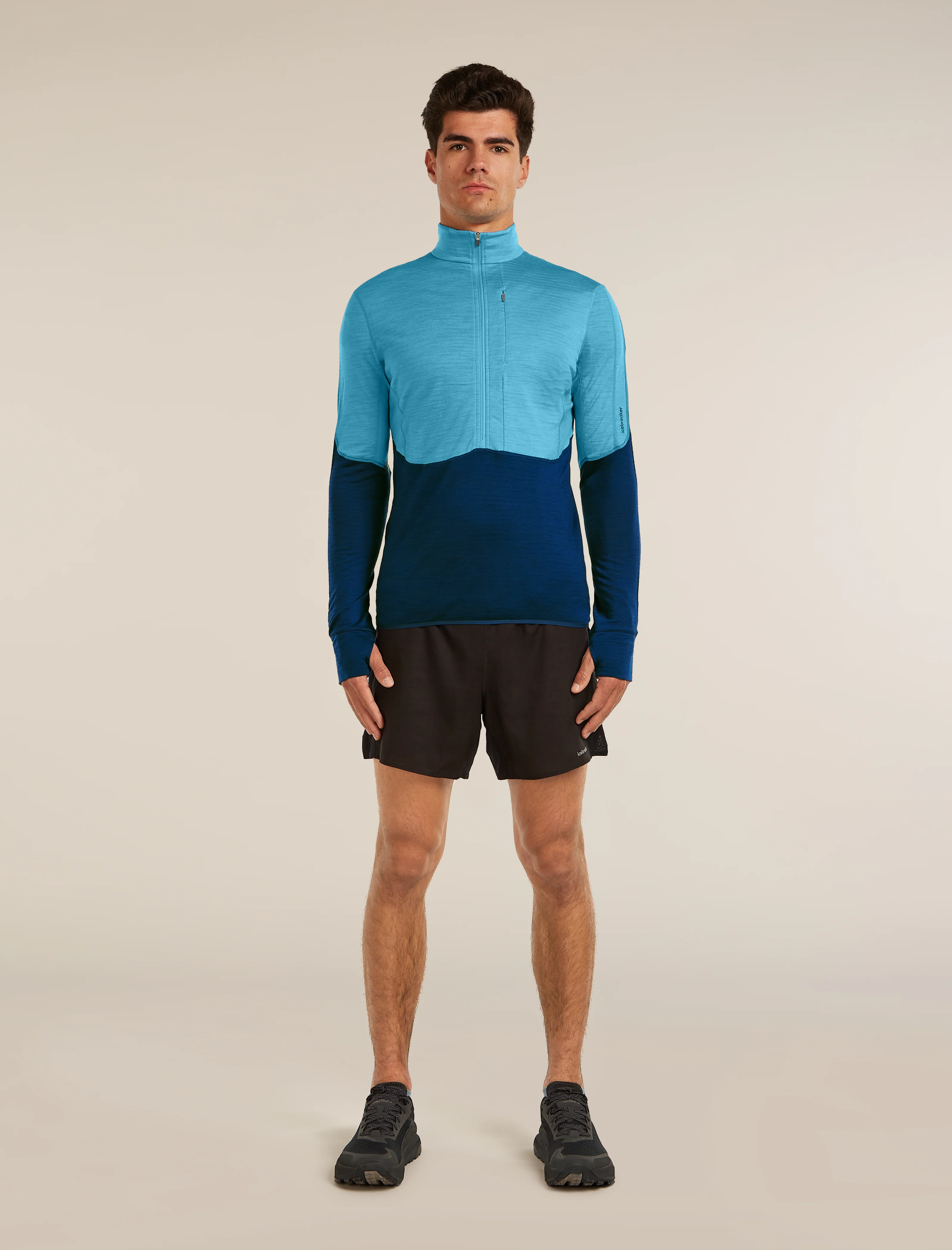 Men's Merino Blend 200 RealFleece™ Descender Long Sleeve Half Zip - Image 3