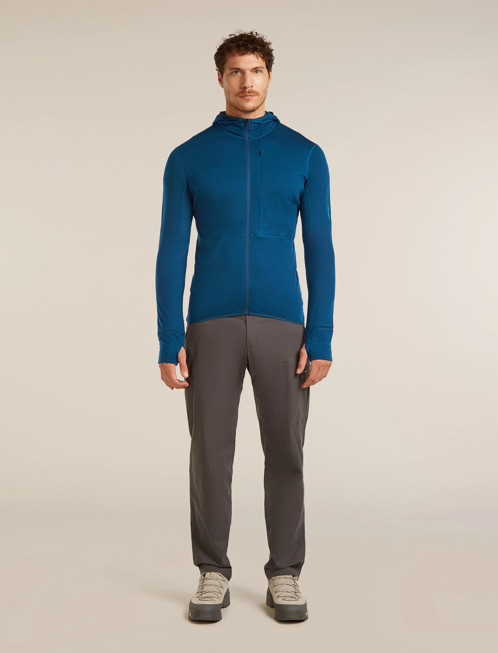 Men's Merino Blend 200 RealFleece™ Descender Long Sleeve Zip Hoodie - Image 3