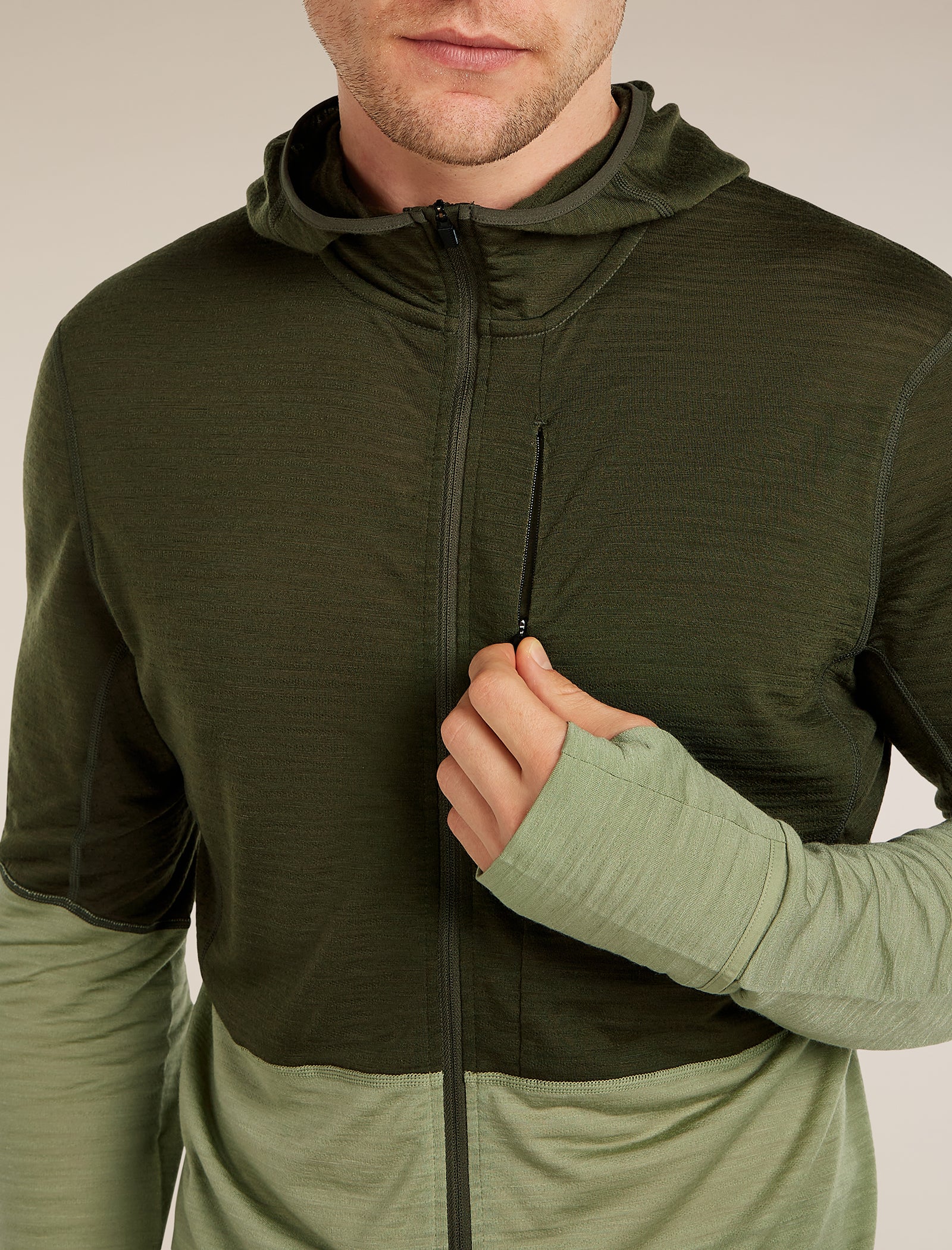 Men's Merino Blend 200 RealFleece™ Descender Long Sleeve Zip Hoodie - Image 7