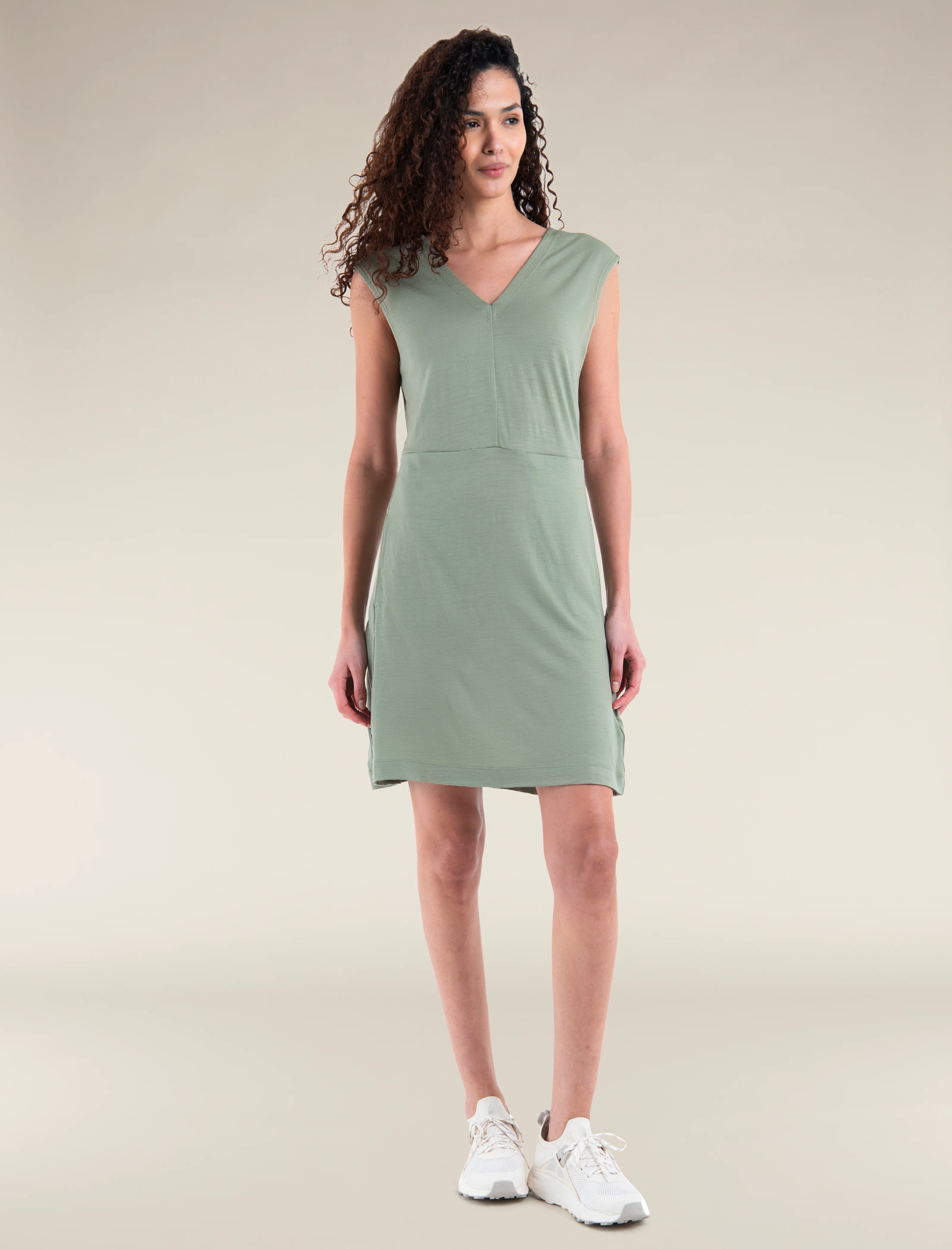 Women's Merino 200 Granary Sleeveless V Neck Dress