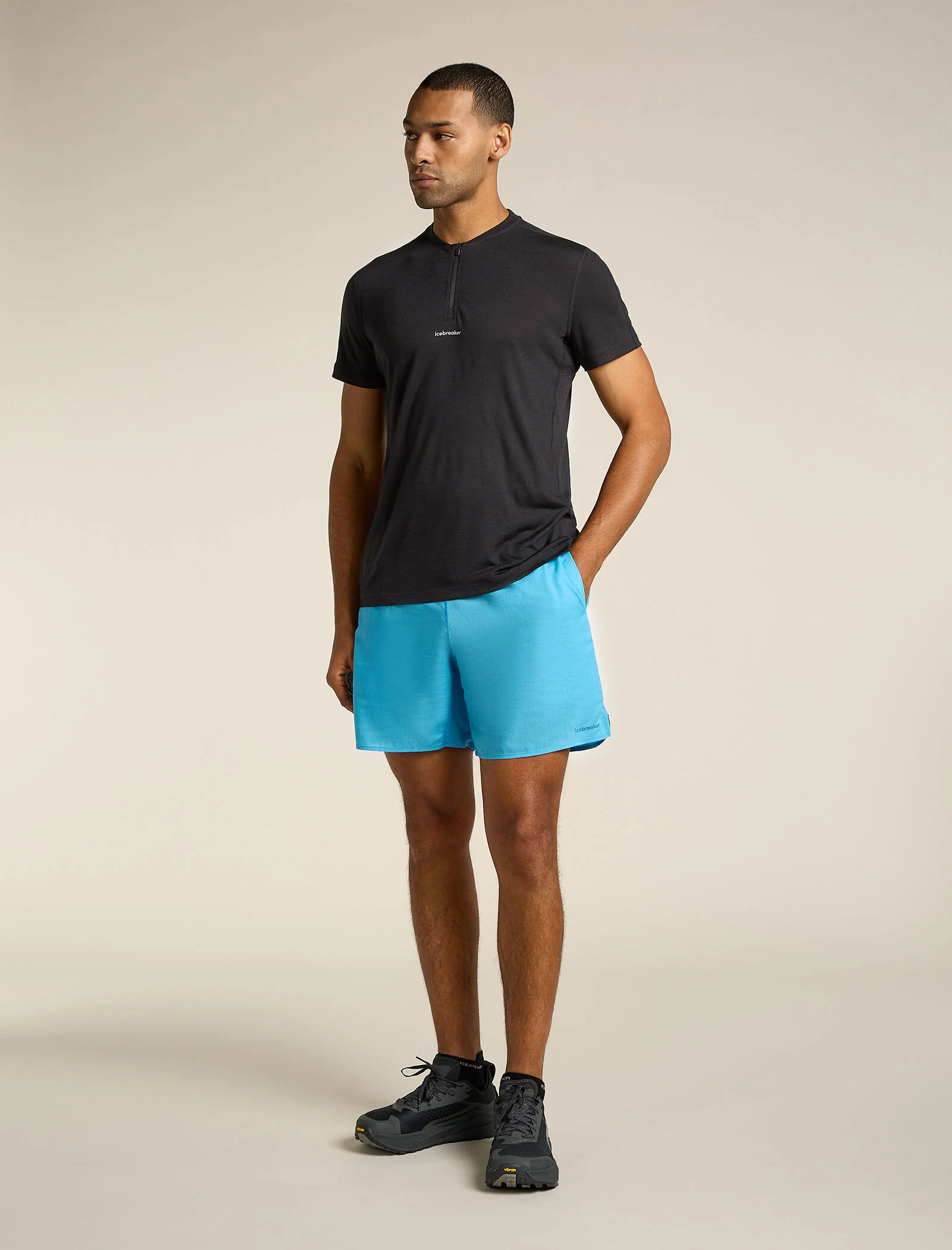 Men's Merino Blend 125 Cool-Lite™ Speed Short Sleeve Quarter Zip Top - Image 3