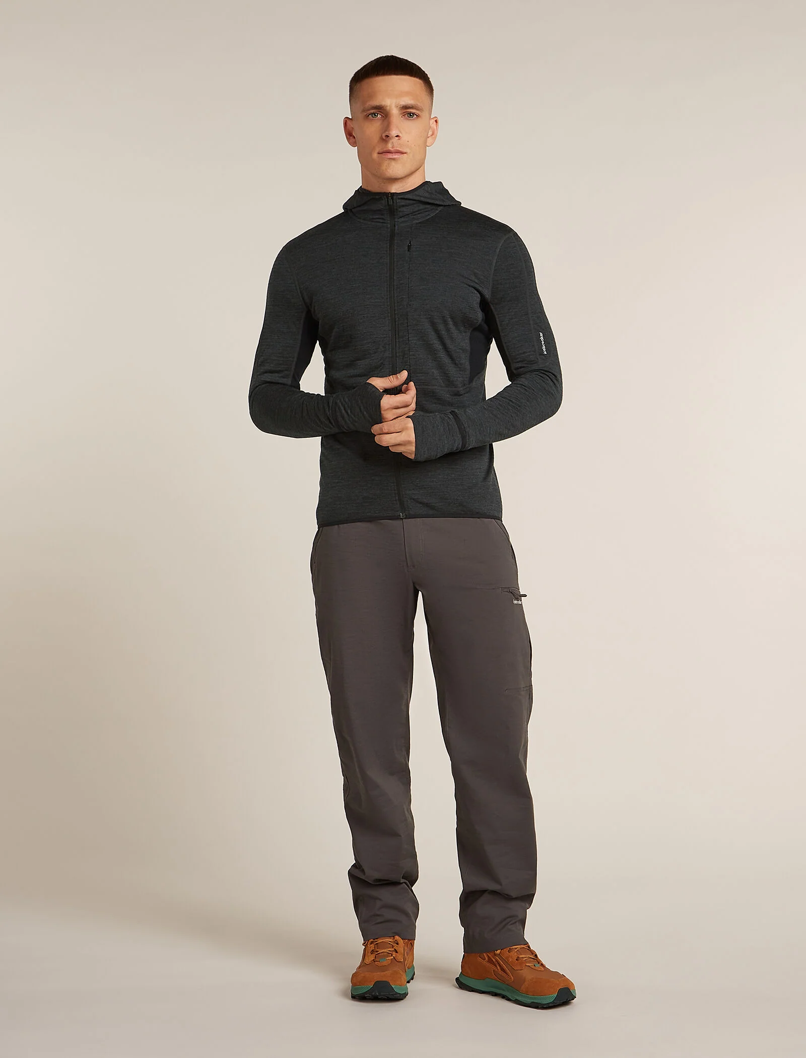 Men's Merino Blend 200 Realfleece™ Descender Long Sleeve Zip Hoodie - Image 3