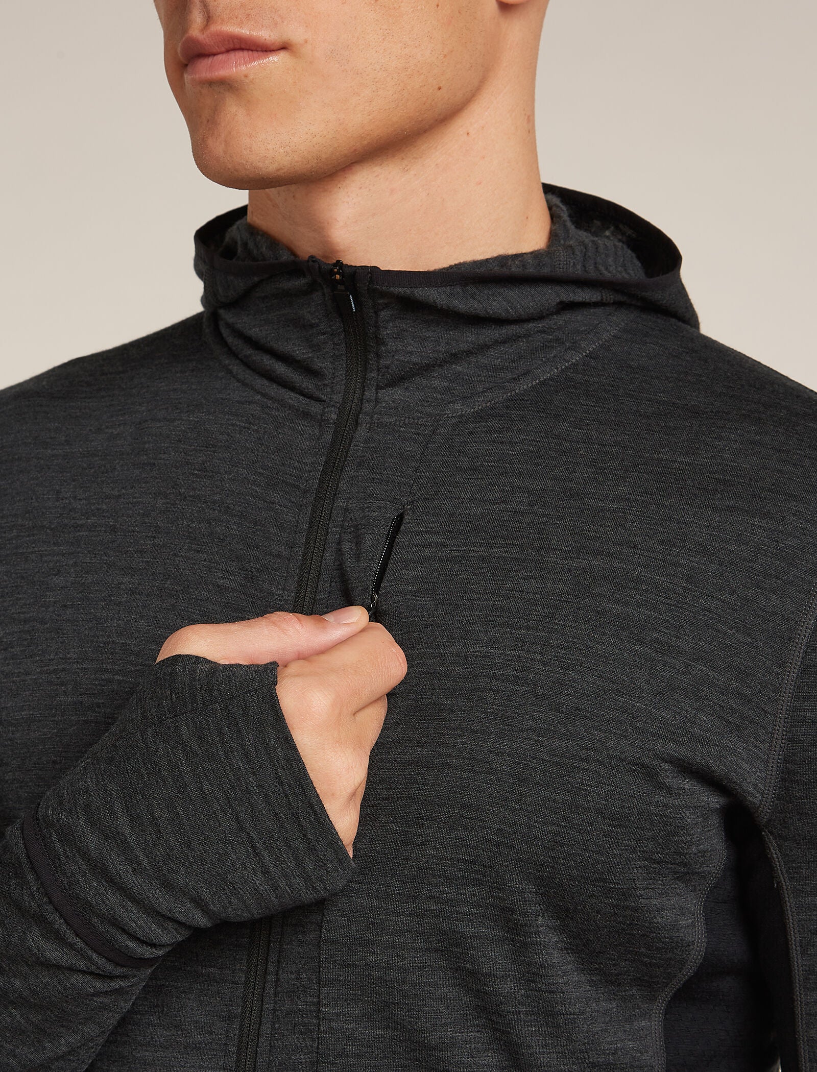 Men's Merino Blend 200 Realfleece™ Descender Long Sleeve Zip Hoodie - Image 7
