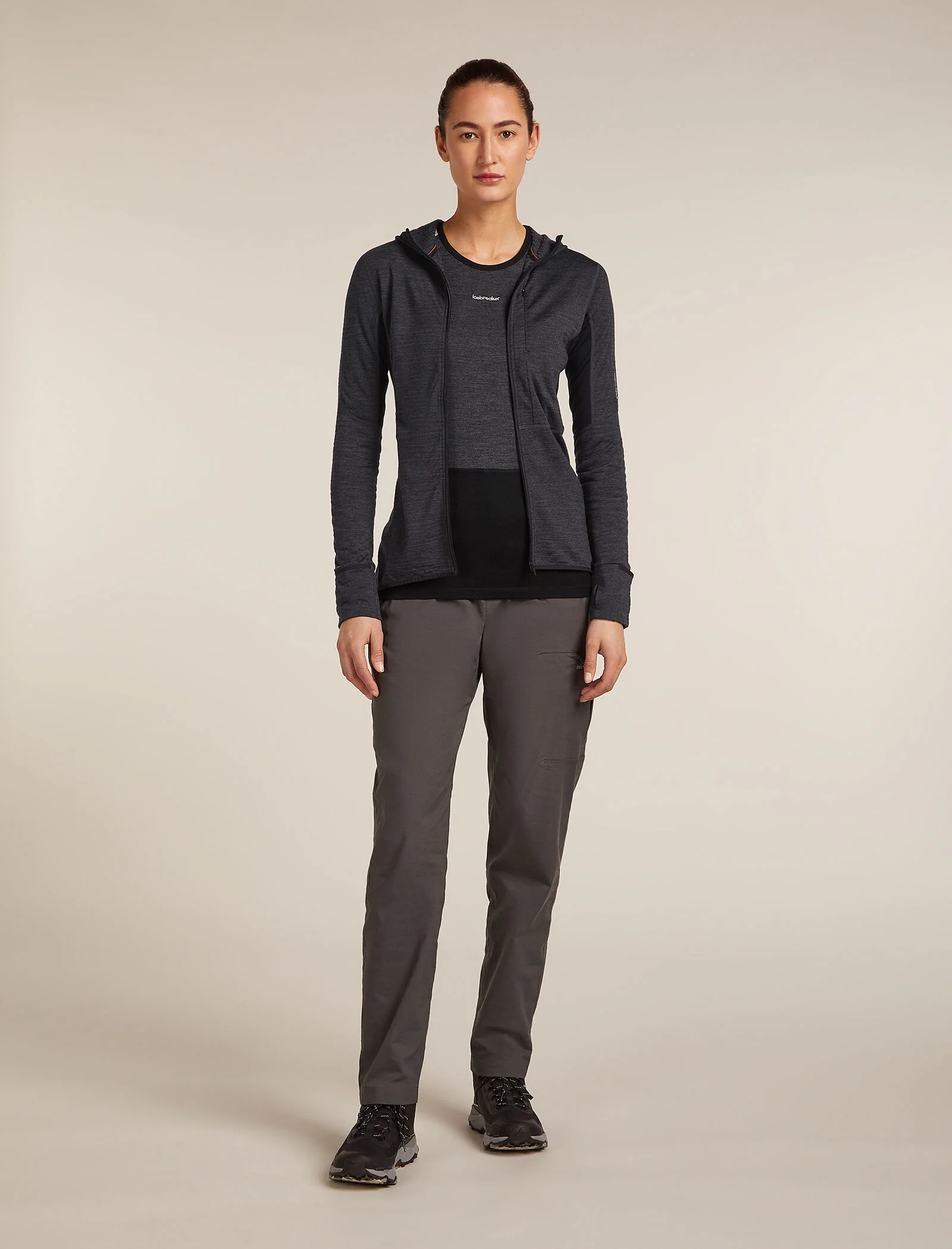 Women's Merino Blend 200 Realfleece™ Descender Long Sleeve Zip Hoodie - Image 3