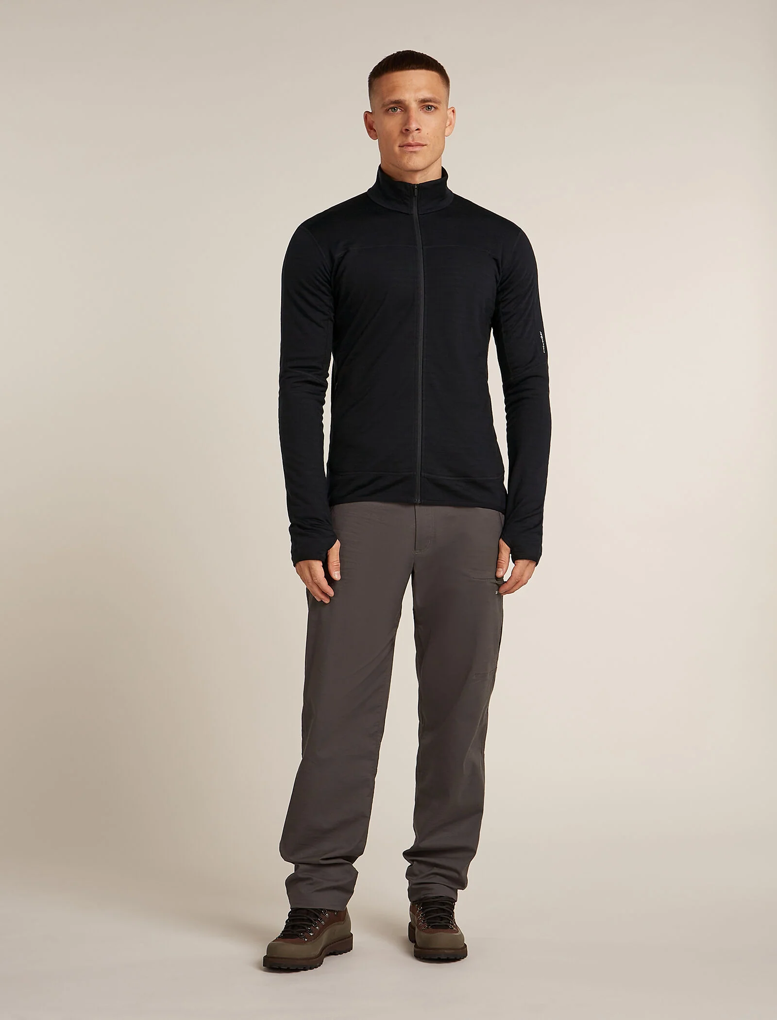 Men's Merino Blend 300 RealFleece™ Descender Long Sleeve Zip Jacket - Image 3