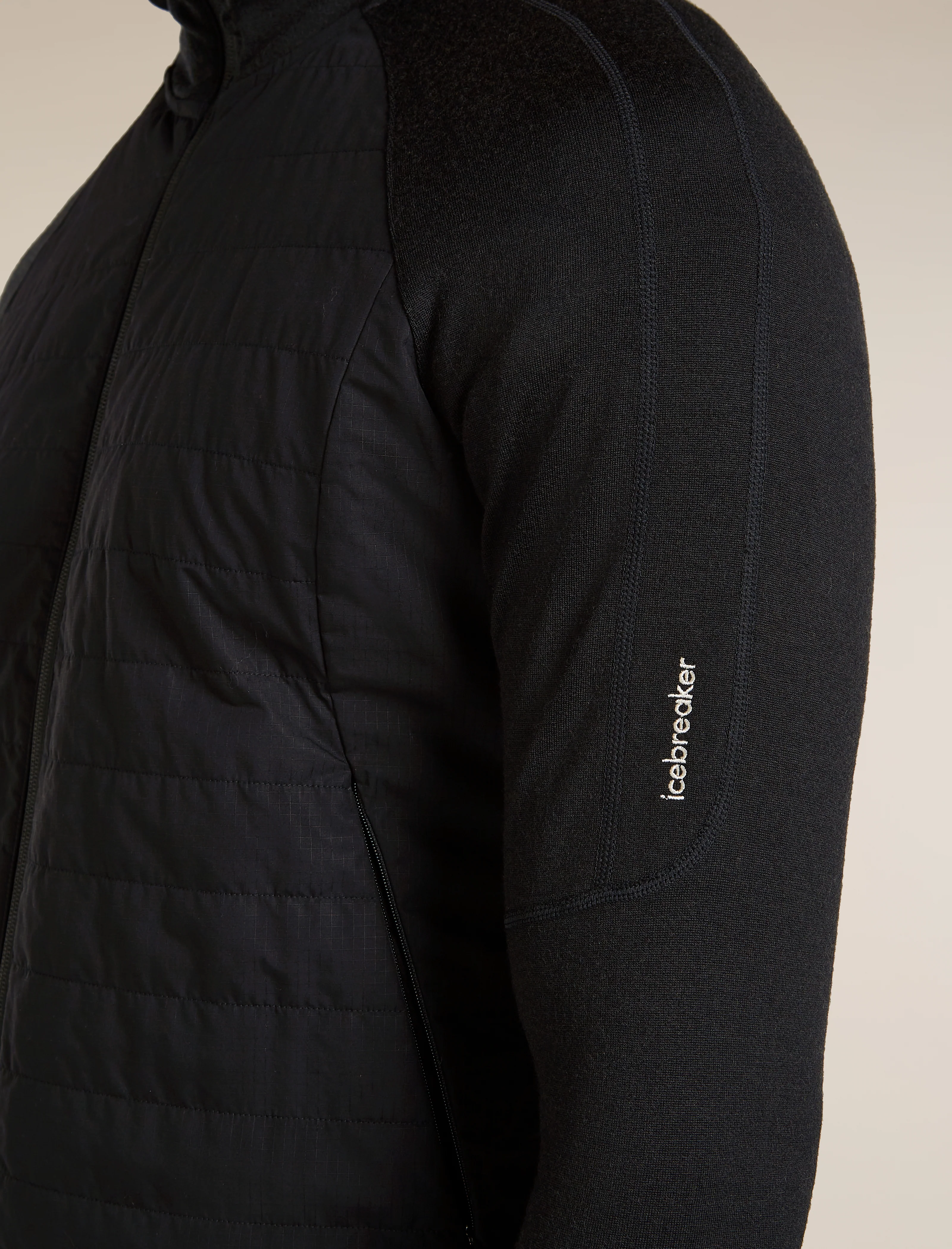 Men's Merino Blend Quantum Hybrid Long Sleeve Zip Hoodie - Image 4