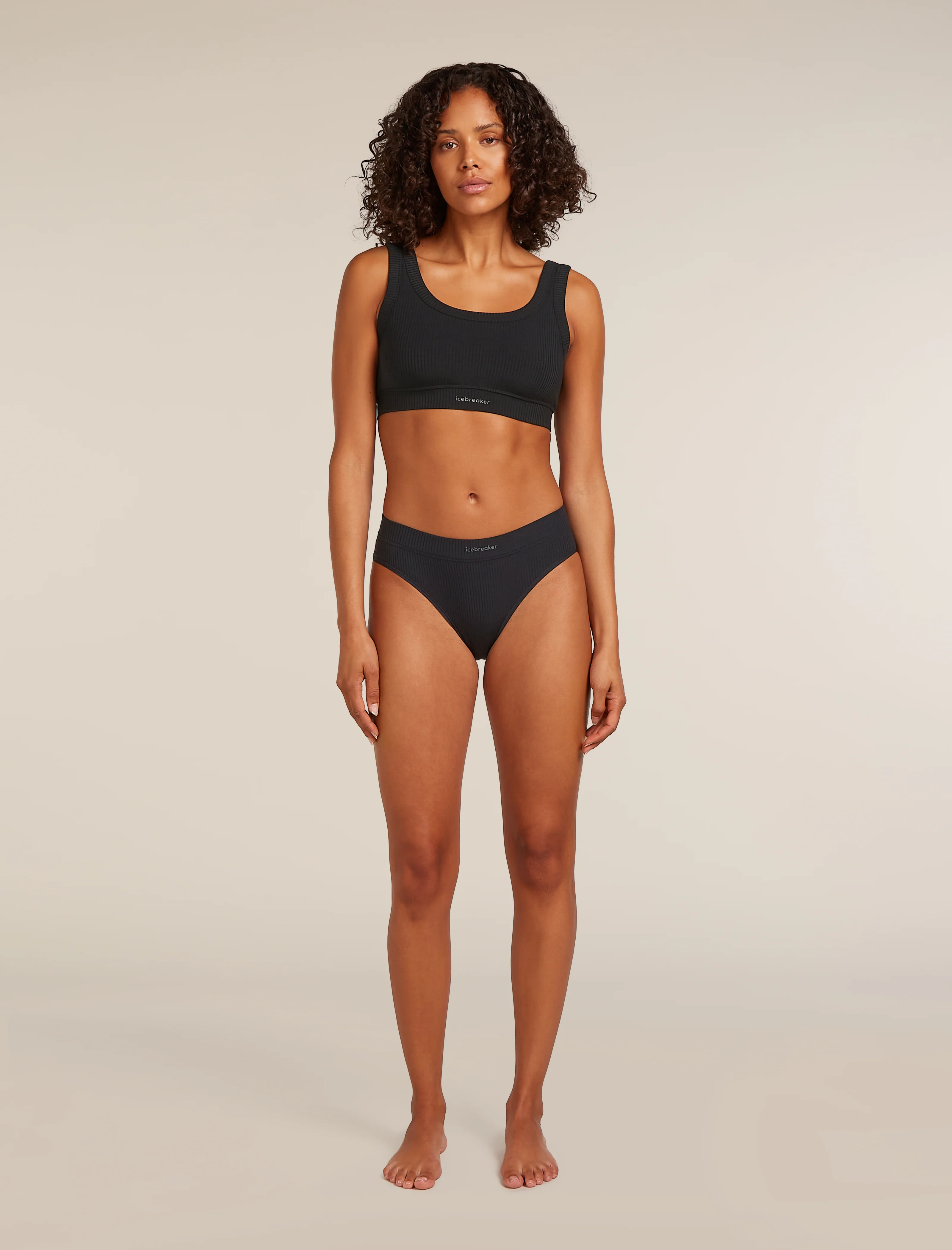Women's Merino Blend Rib Lotus Bra - Image 3