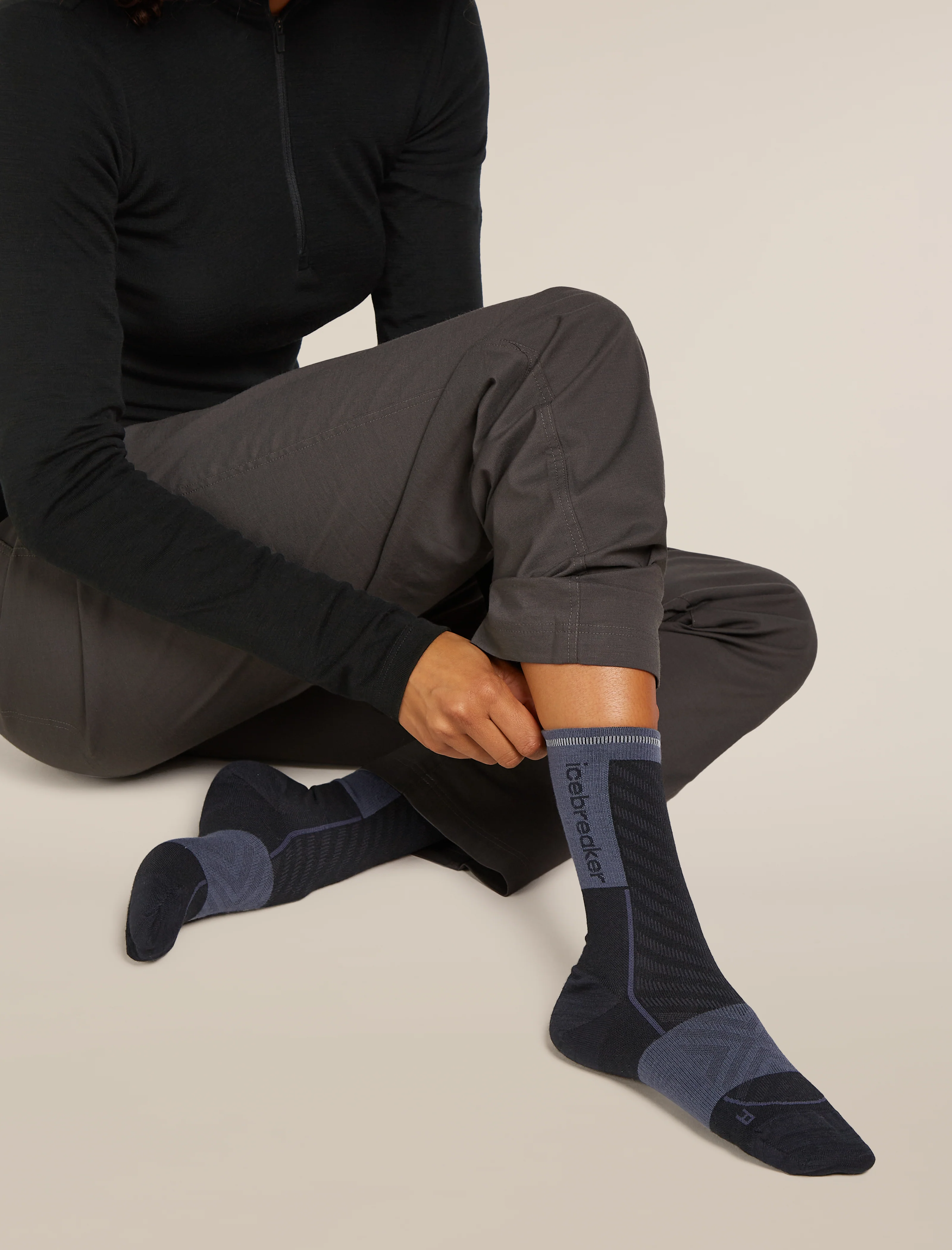 Women's Merino Blend Run+ Ultralight Crew Socks - Image 2