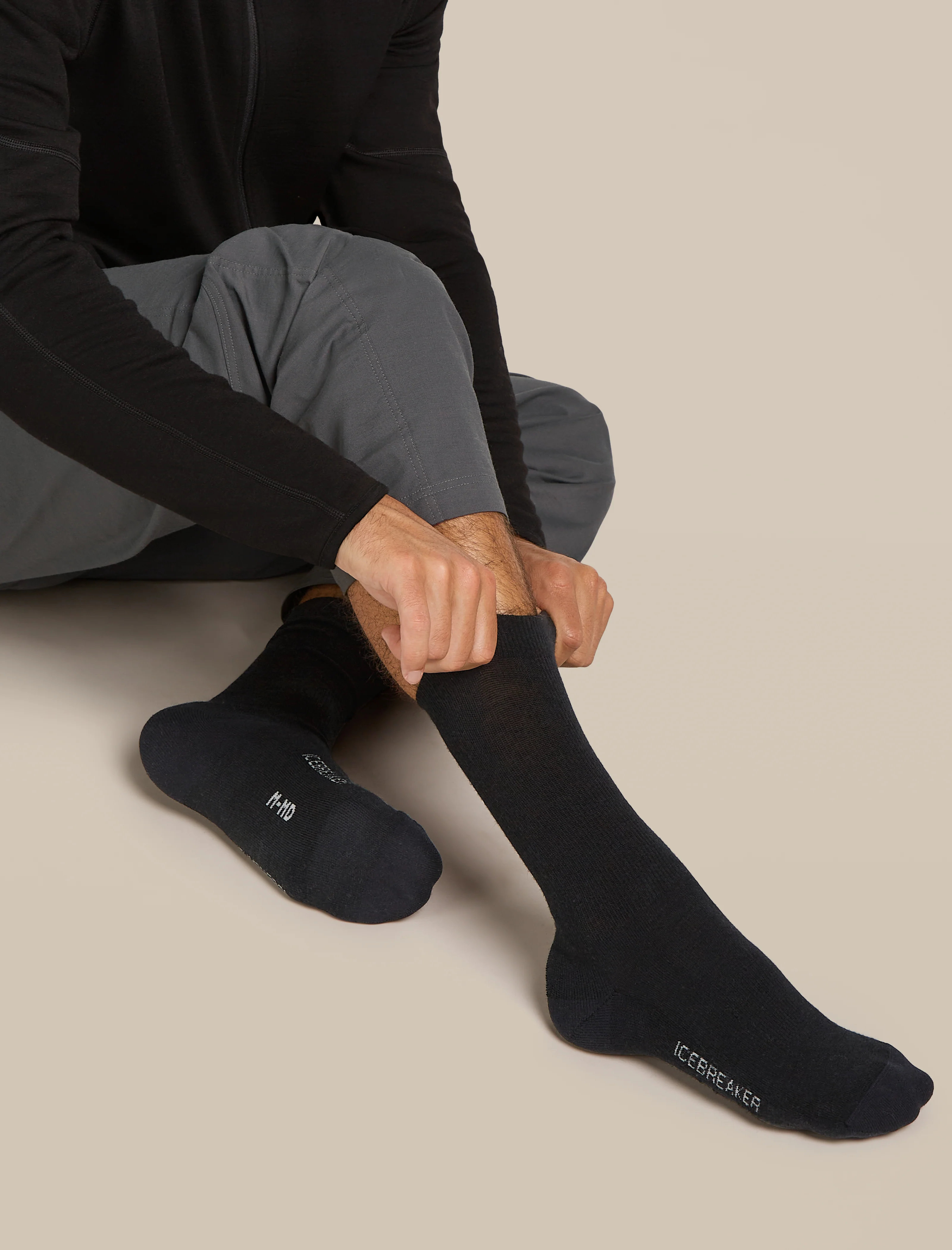 Men's Merino Lifestyle Light Crew Socks - Image 2