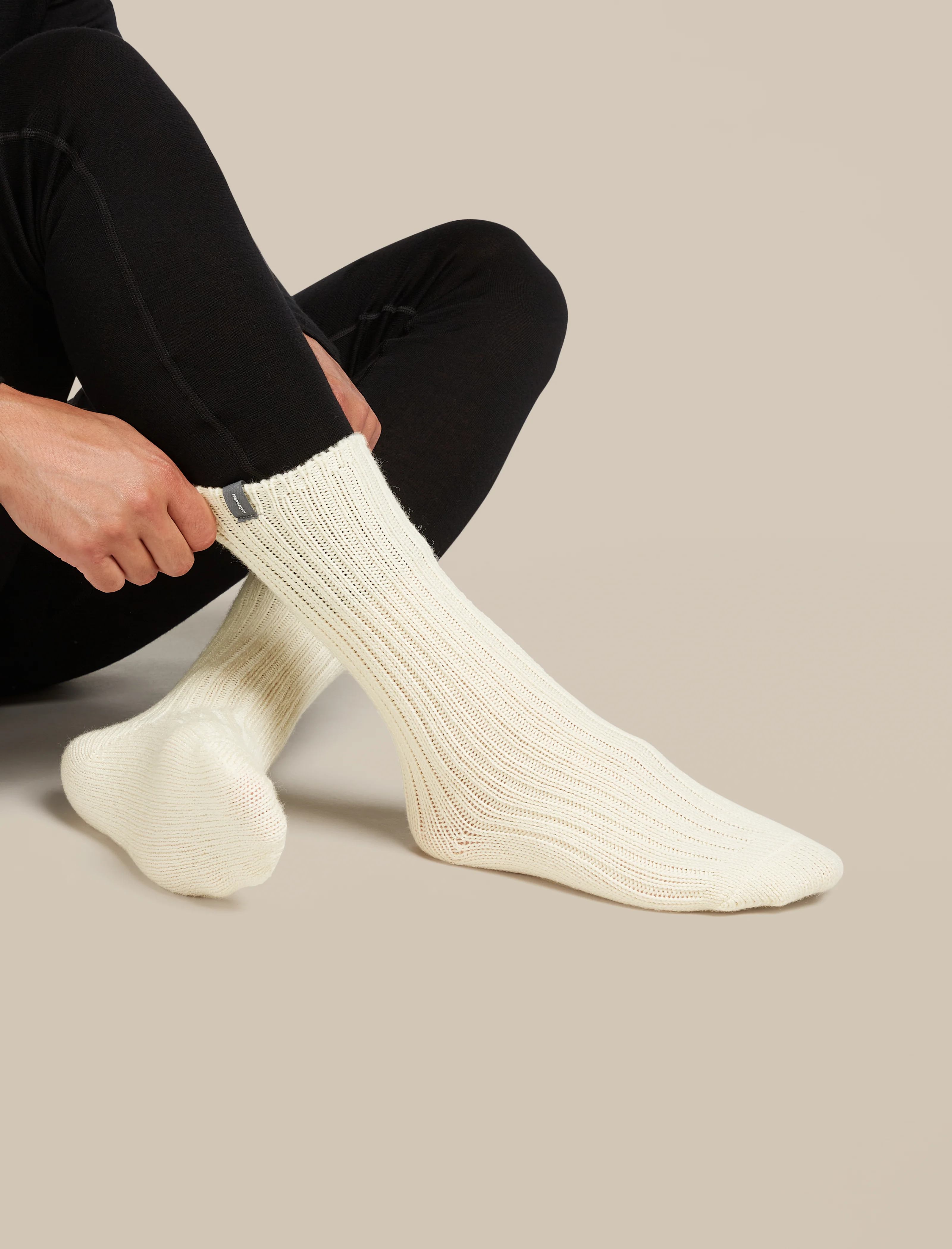 Unisex Merino Ski Lodge Crew Socks - Image 2