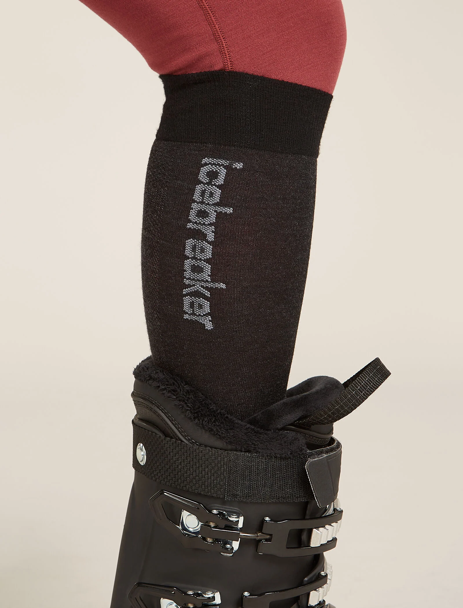 Women's Merino Snow Liner Over The Calf Socks