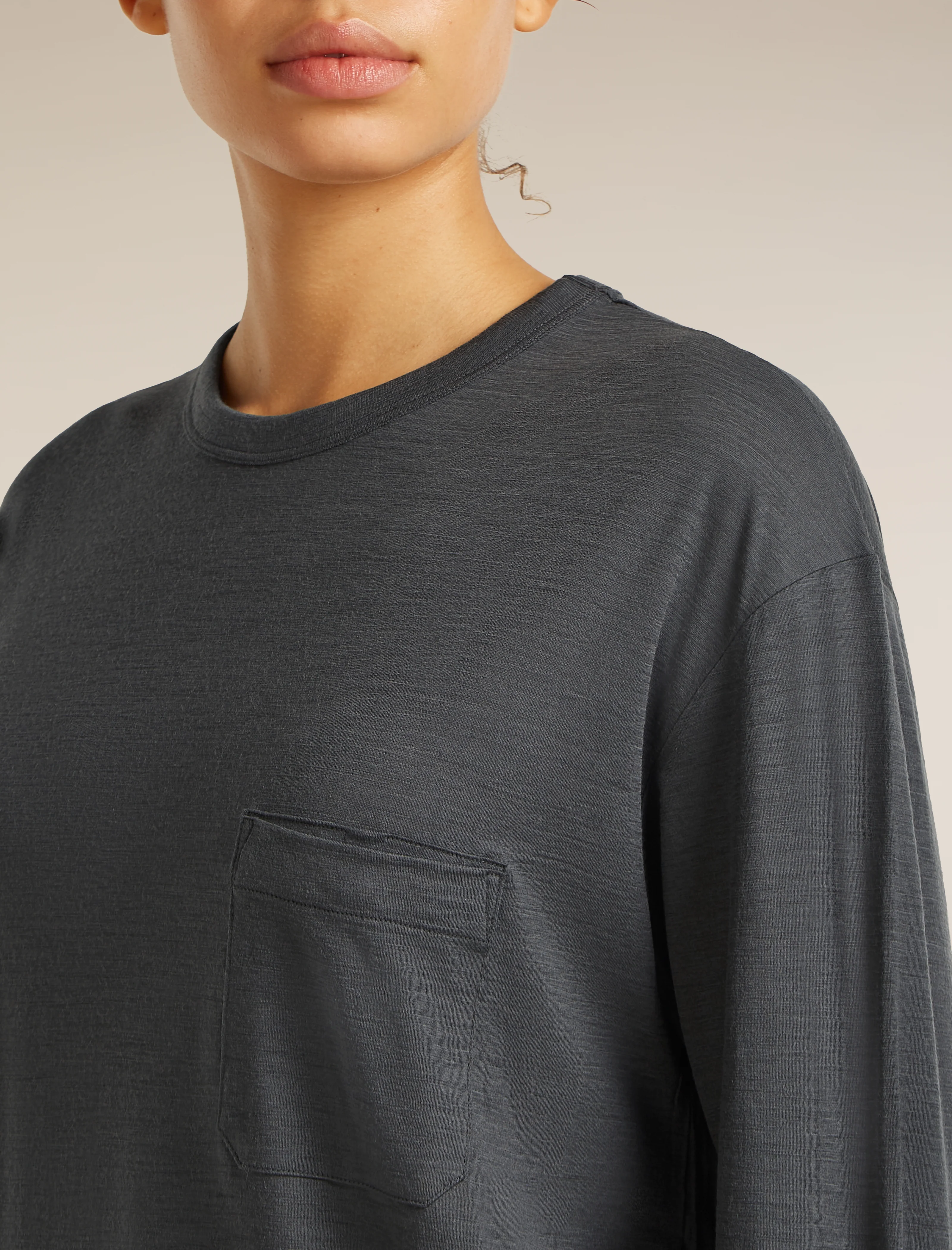 Unisex Merino 150 Long Sleeve Pocket Tee - Image 15