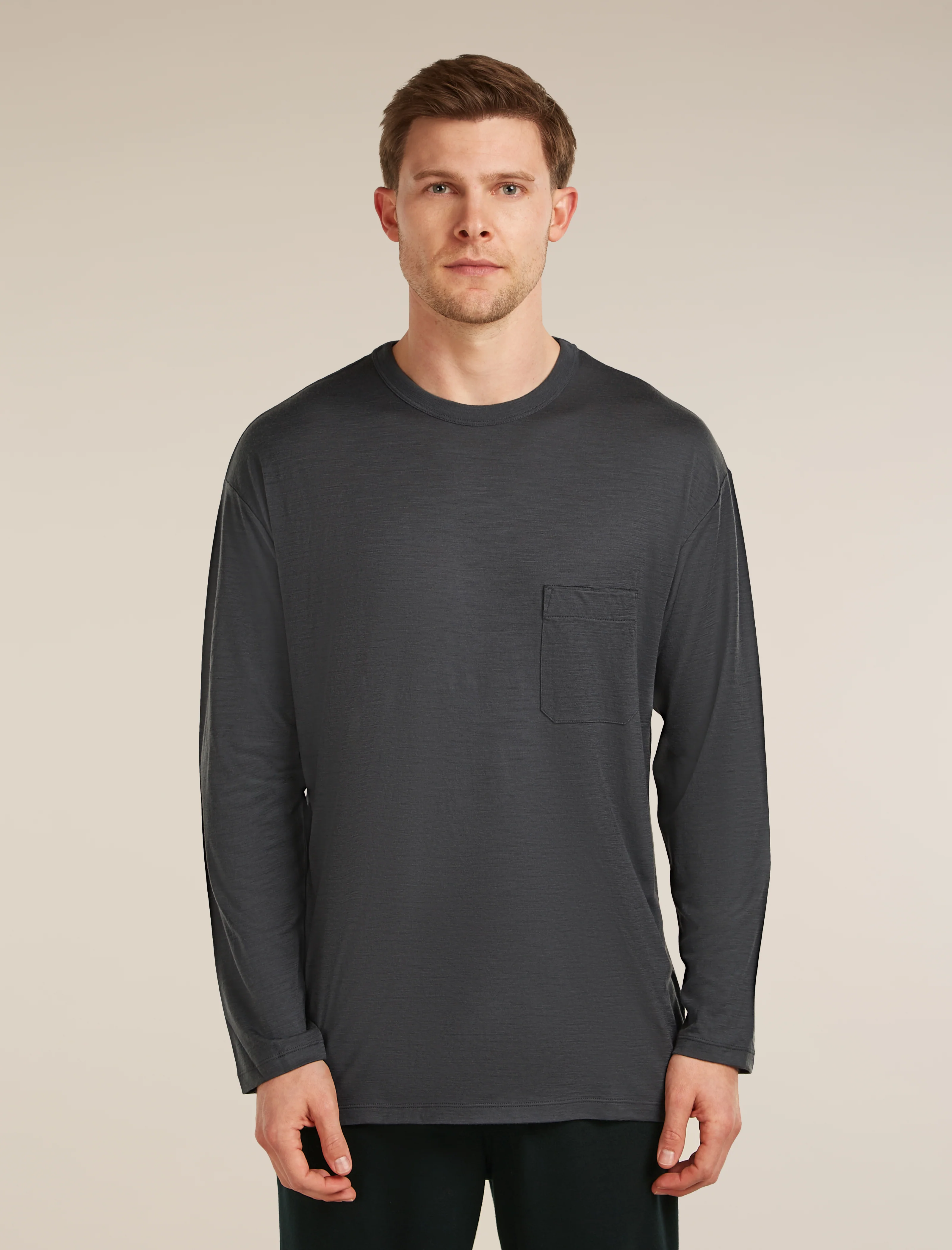 Unisex Merino 150 Long Sleeve Pocket Tee - Image 7