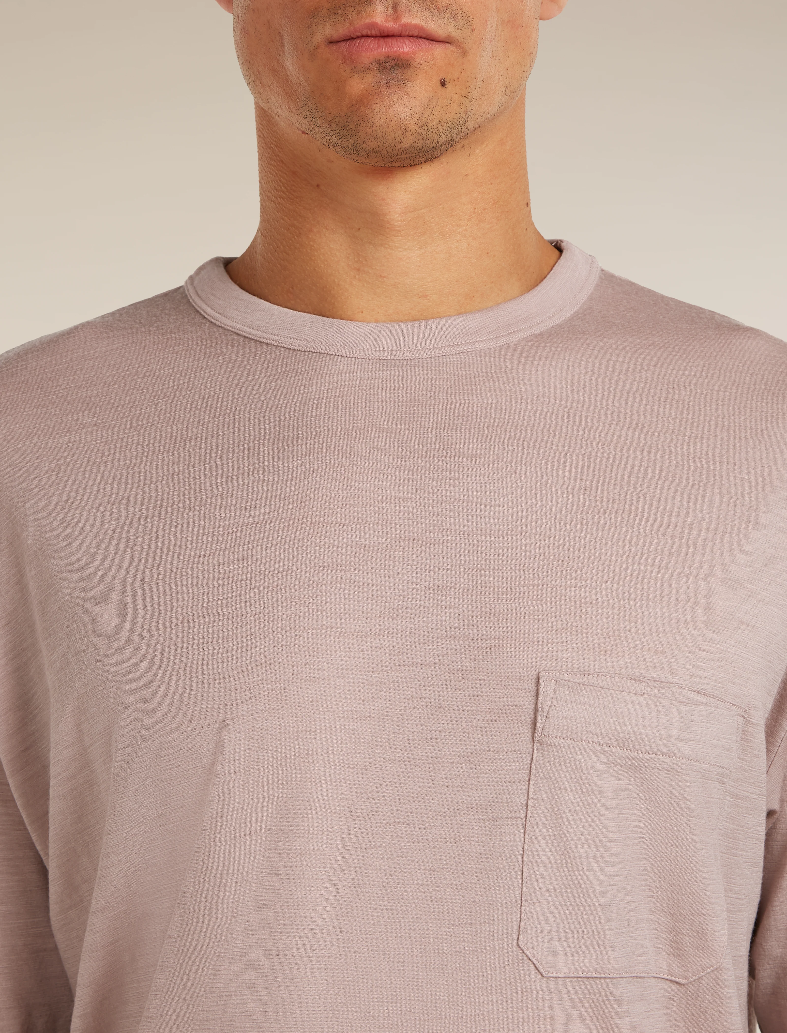 Unisex Merino 150 Long Sleeve Pocket Tee - Image 5