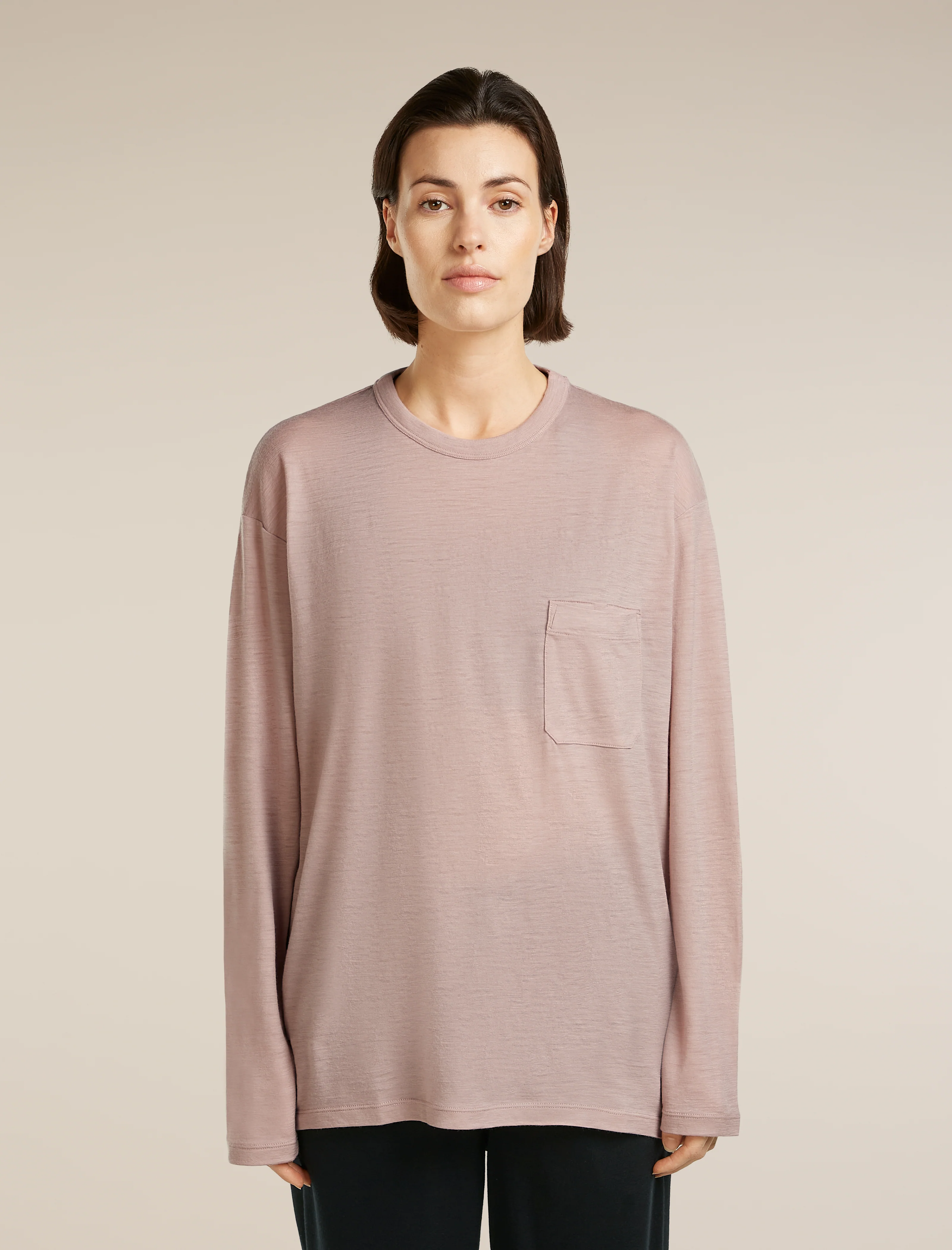 Unisex Merino 150 Long Sleeve Pocket Tee - Image 6