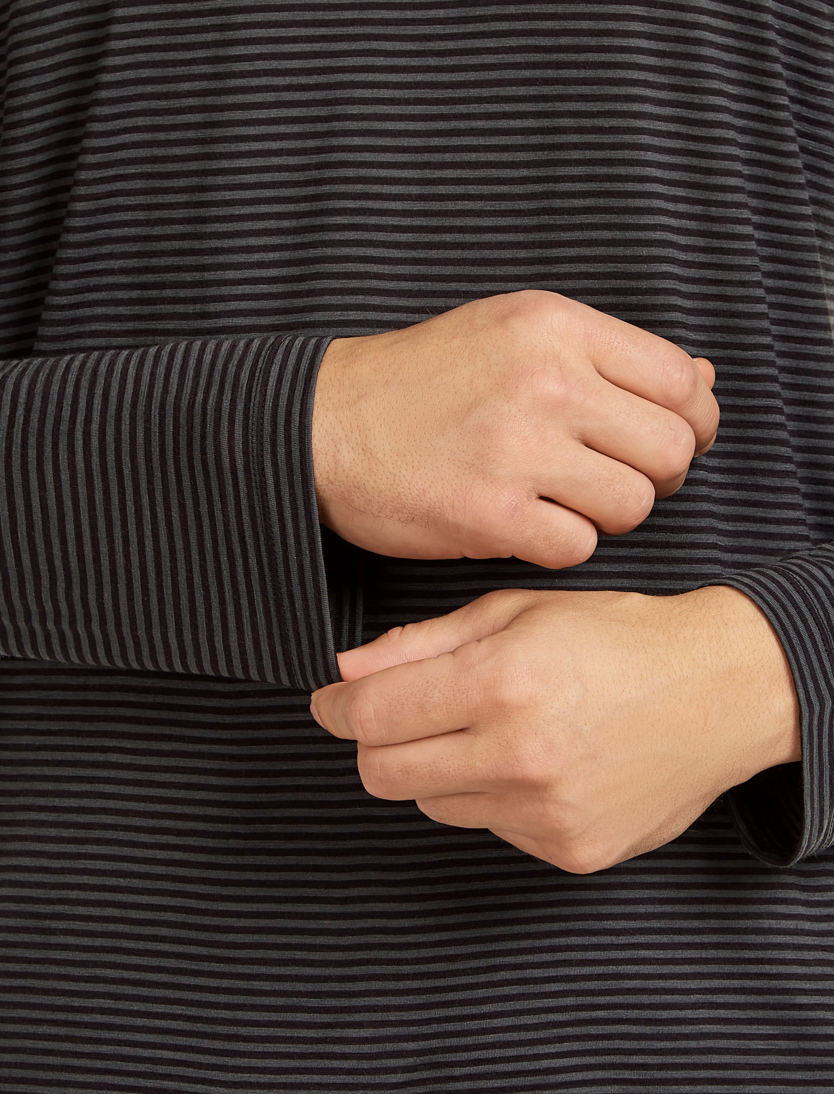 Unisex Merino 150 Long Sleeve Tee Stripe - Image 18