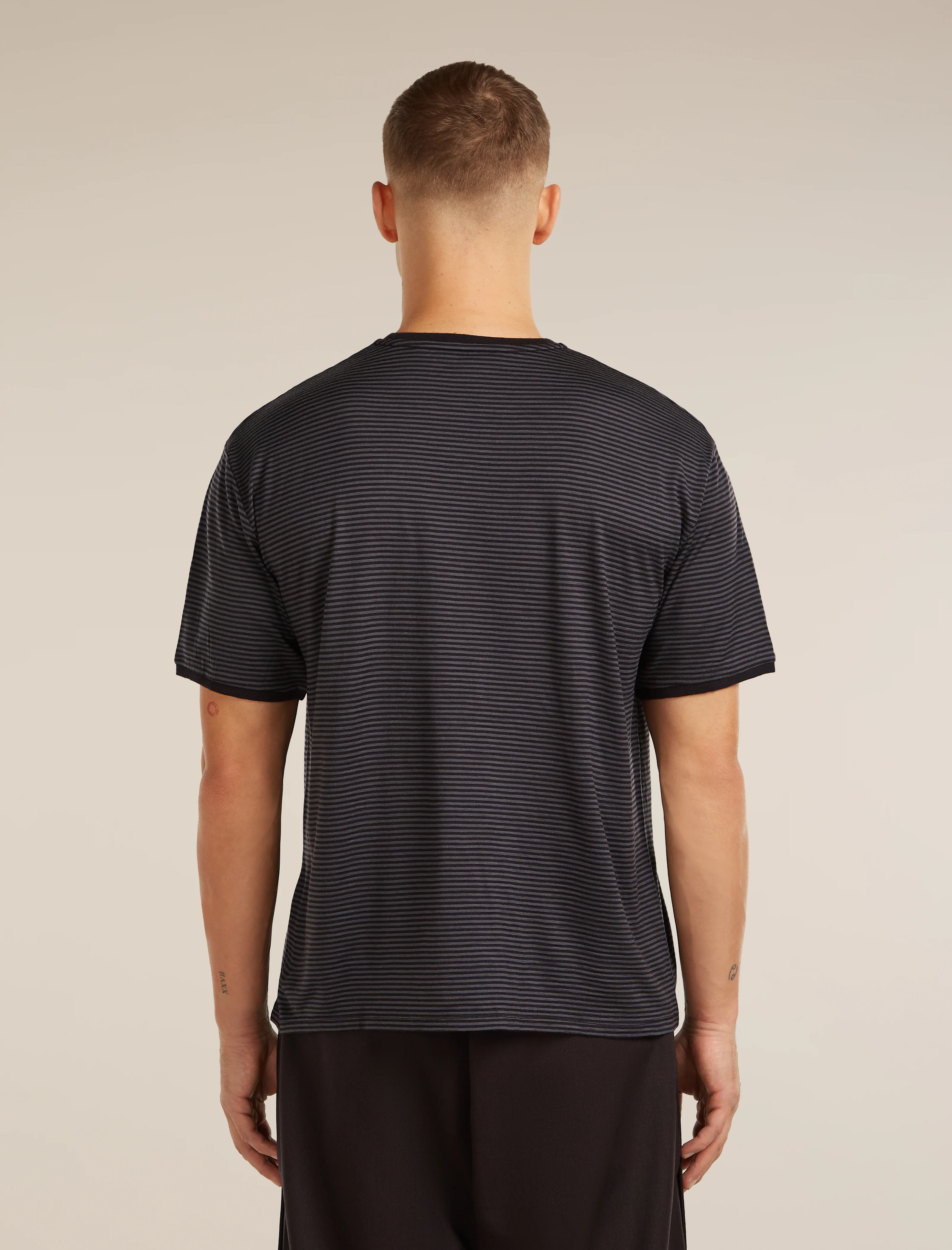 Unisex Merino 150 Short Sleeve Tee Stripe - Image 3