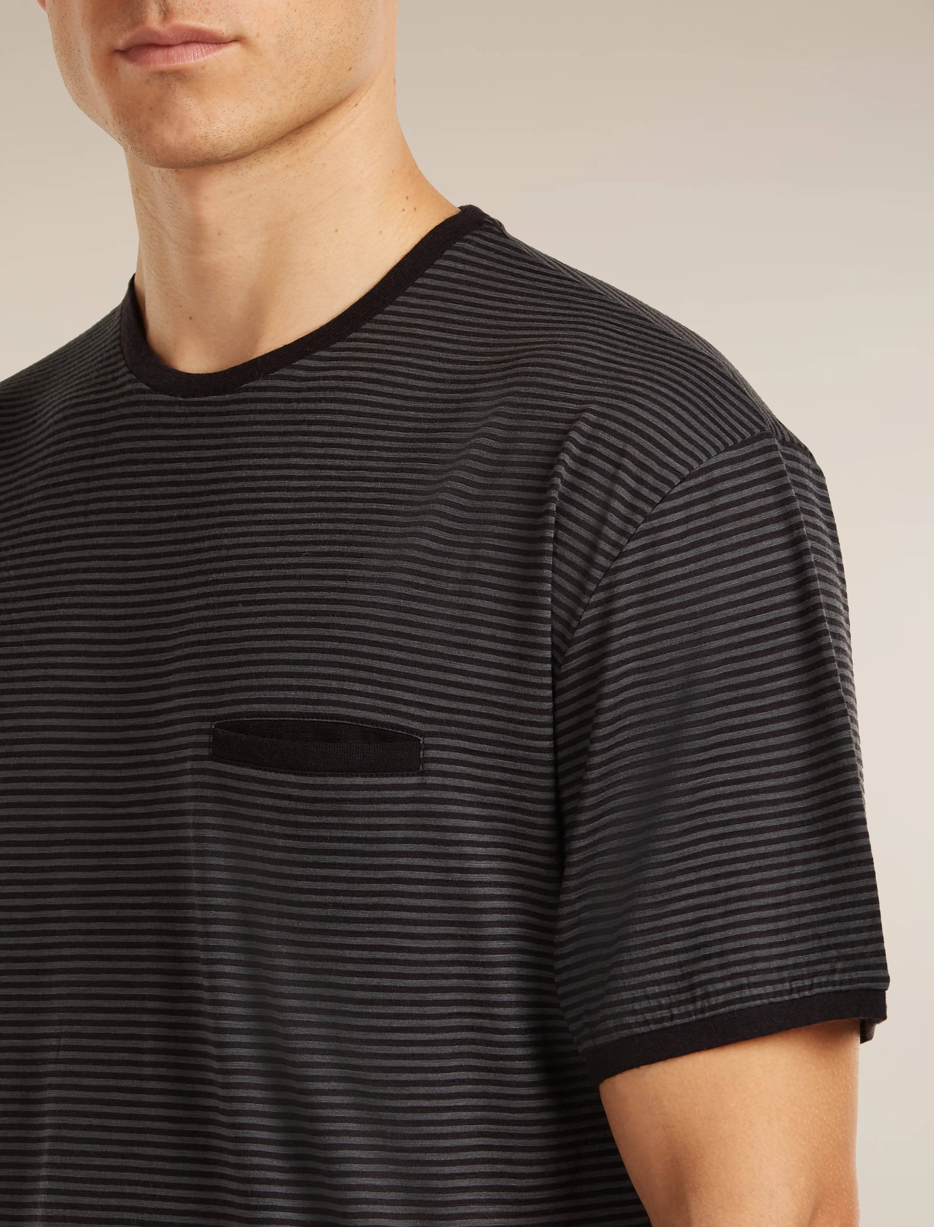 Unisex Merino 150 Short Sleeve Tee Stripe - Image 9