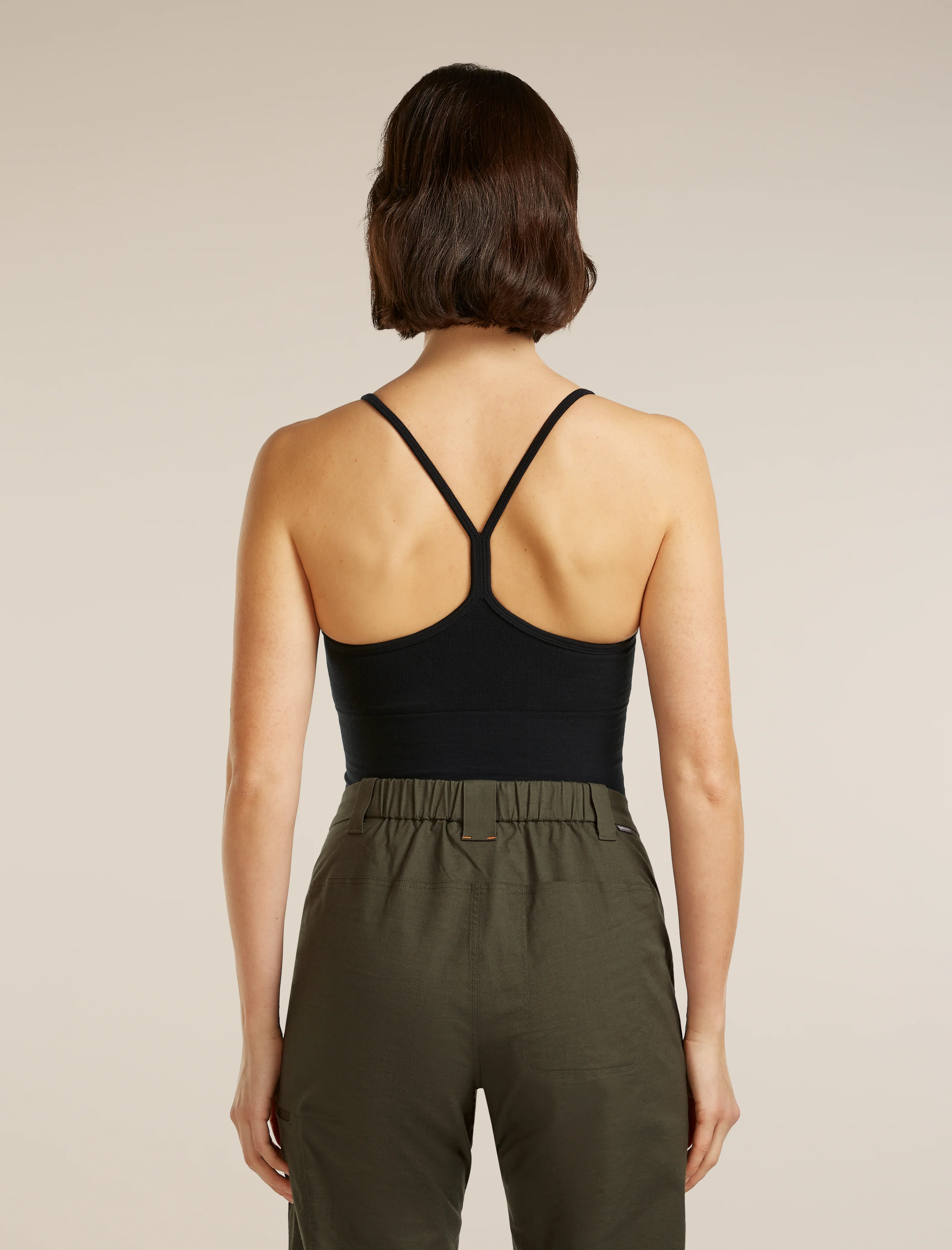 Women's Merino Blend 260 Seamless Rib Strappy Tank - Image 2